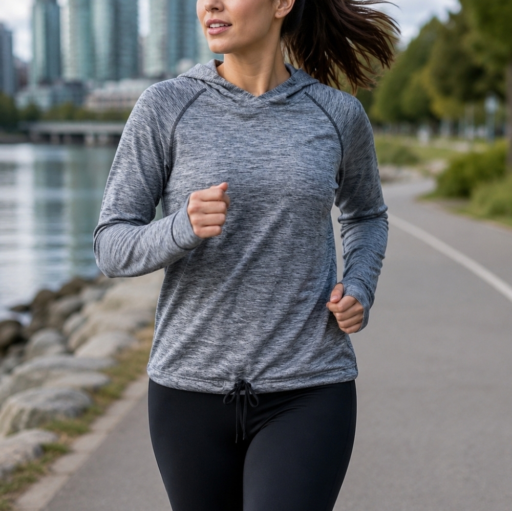 Under Armour Heathered Gray Hoodie Small Lightweight Activewear Pullover Women